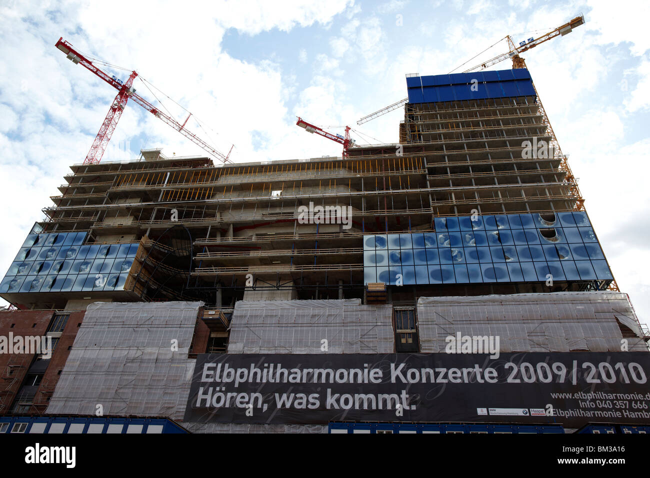 Die Baustelle der Philharmonie "Elbphilharmonie" Stockfoto
