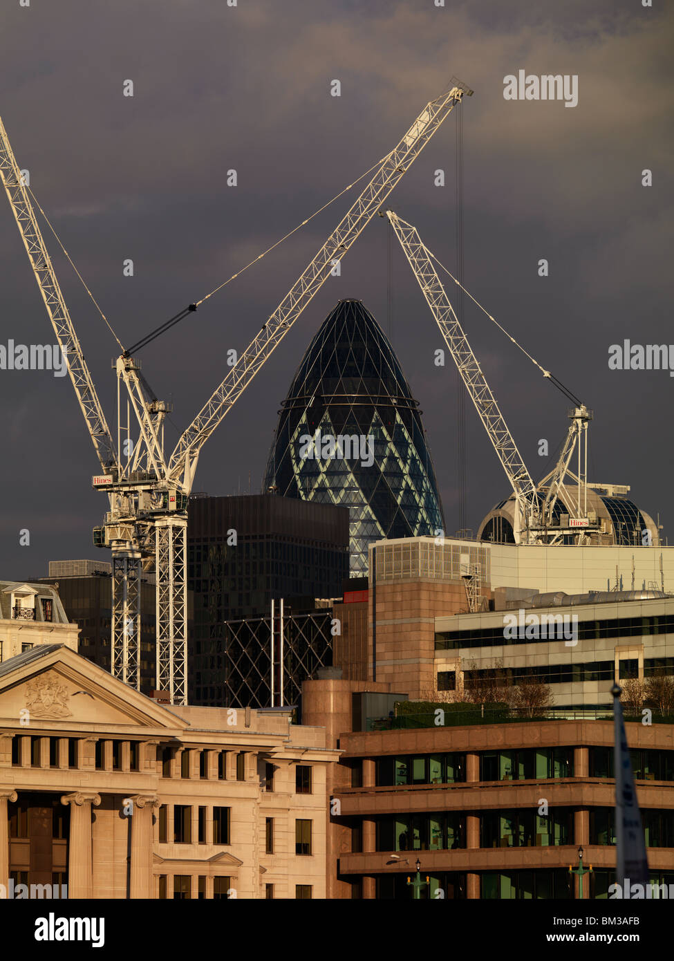 Contruction Arbeit In der City Of London. Gerkin Swiss Re Stockfoto