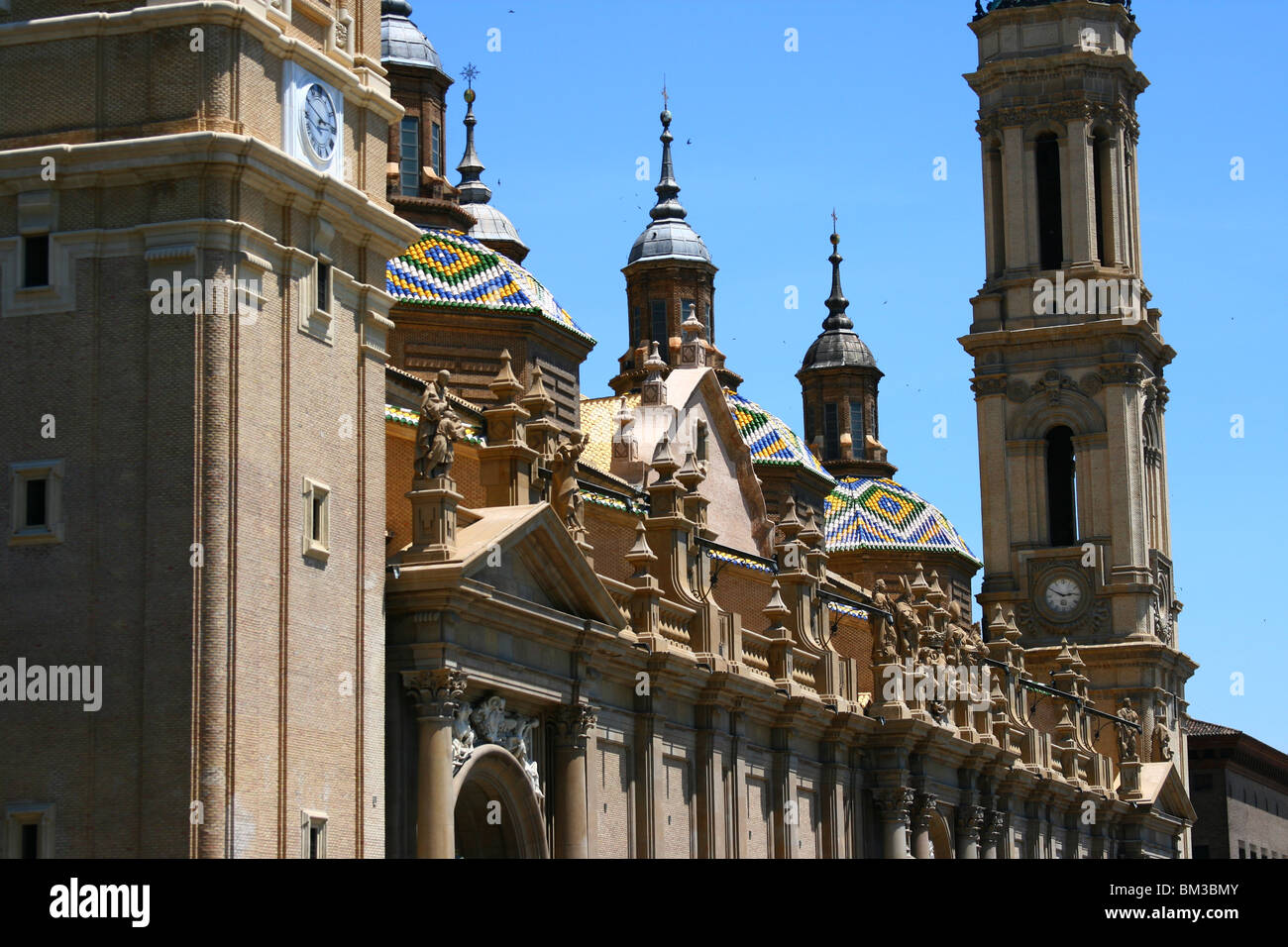 Basilika unserer lieben Frau von der Säule in Zaragoza, Spanien Stockfoto