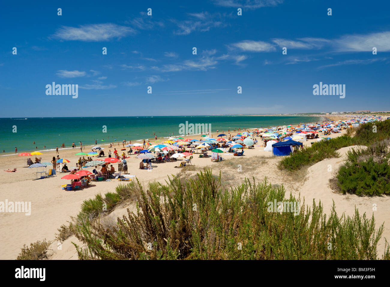 Spanien, Andalusien Costa De La Luz, Strand in der Nähe von Punta Umbria Stockfoto