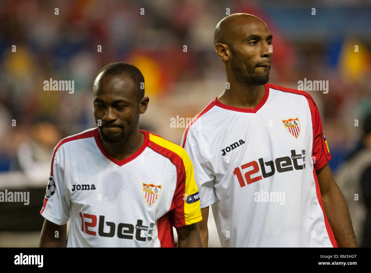 Zokora (links) und Kanoute (rechts). Stockfoto