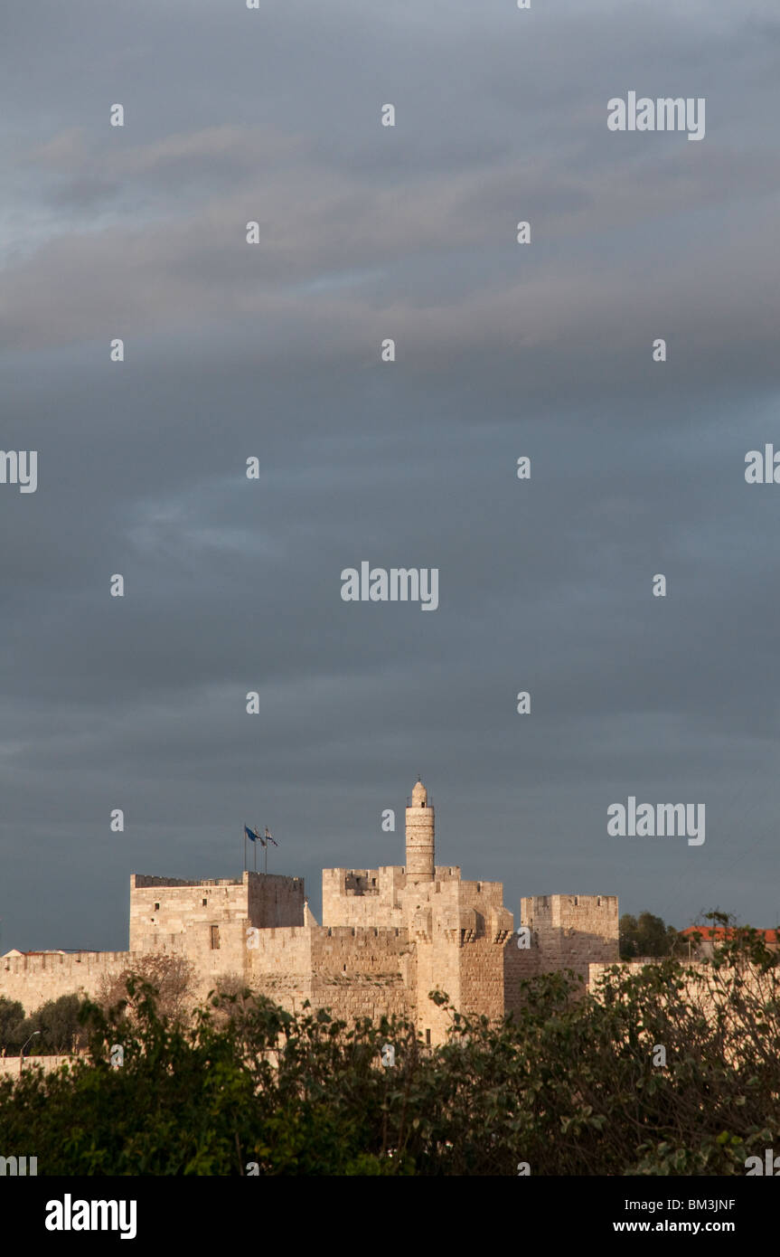 Israel. Altstadt von Jerusalem. der Turm von david Stockfoto