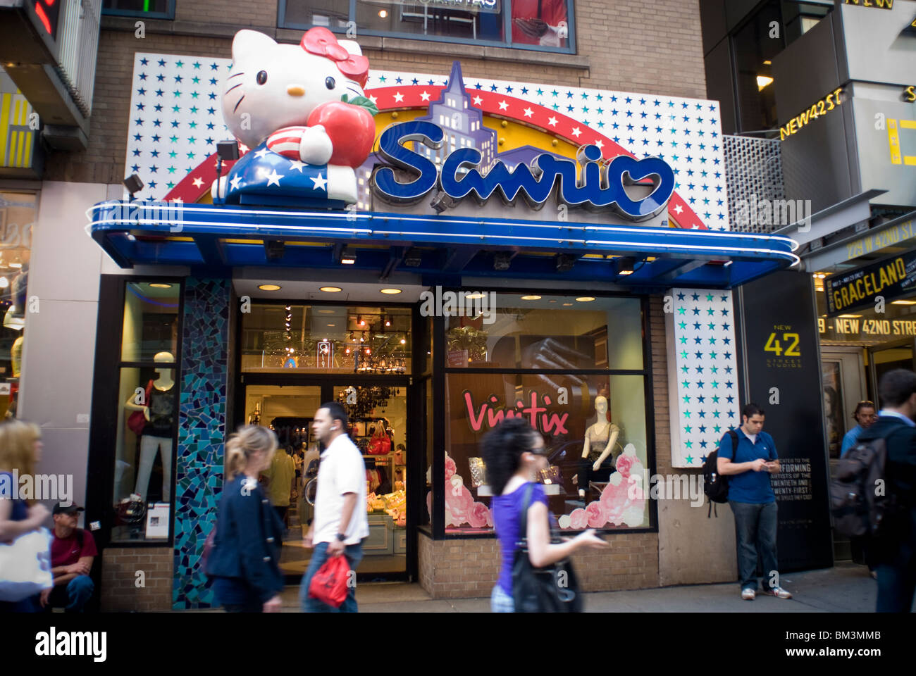 Hallo Kitty Marke waren im Sanrio Store am Times Square in New York Stockfoto