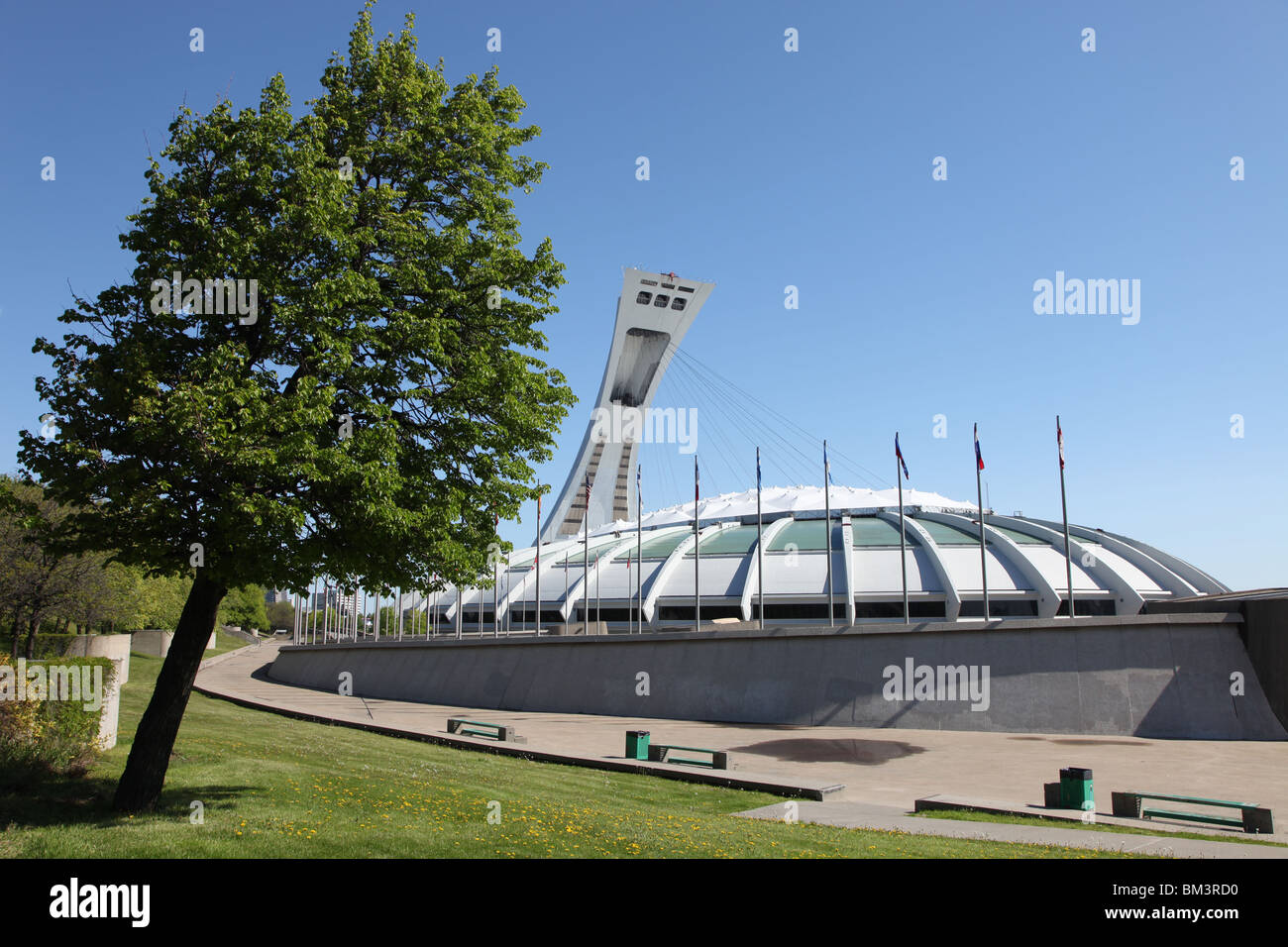 Montreal Olympia-Stadion für die Olympischen Spiele 1976 gebaut Stockfoto