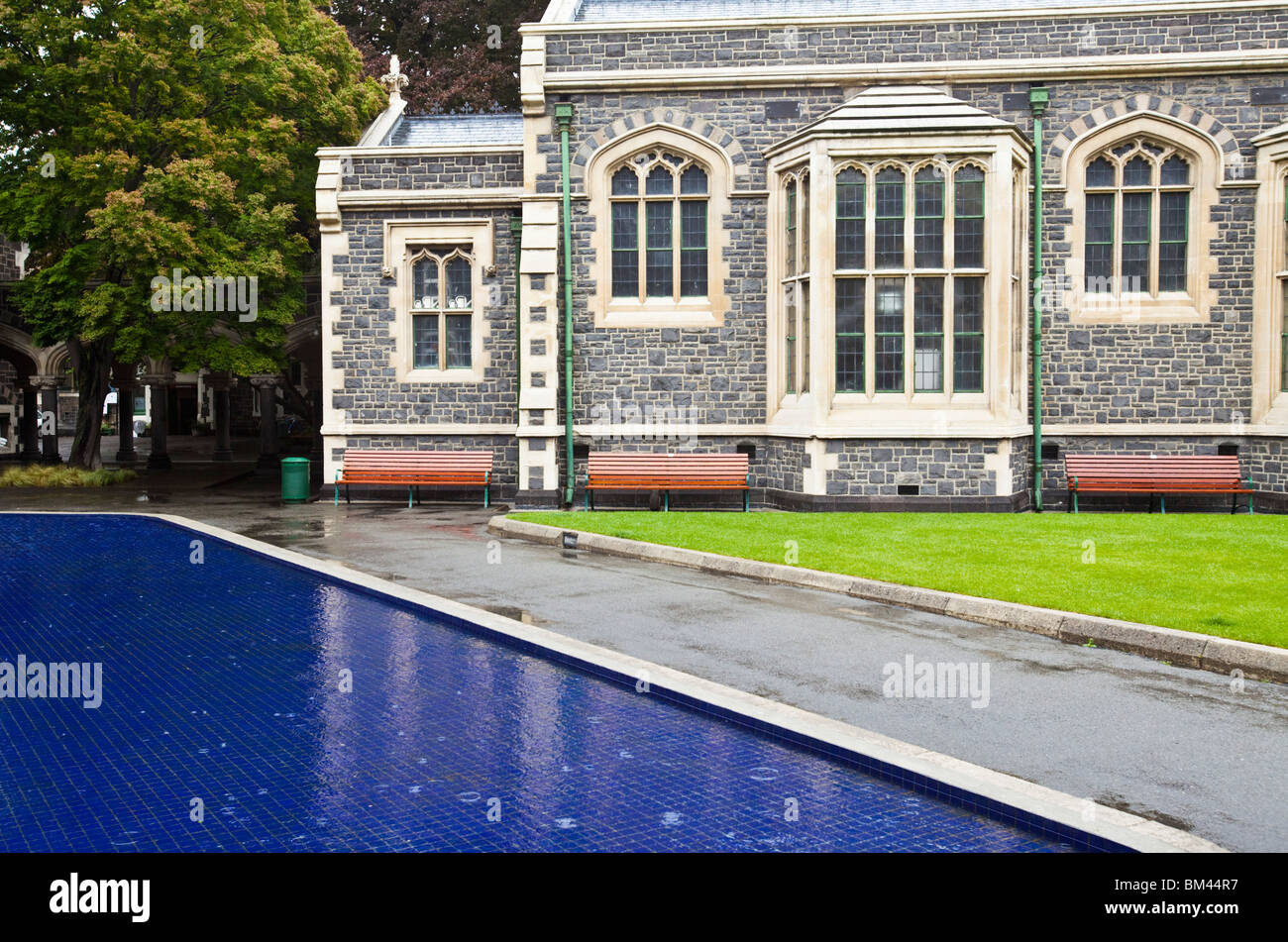 Das Arts Centre, ehemals der Canterbury University. Christchurch, Canterbury, Südinsel, Neuseeland Stockfoto