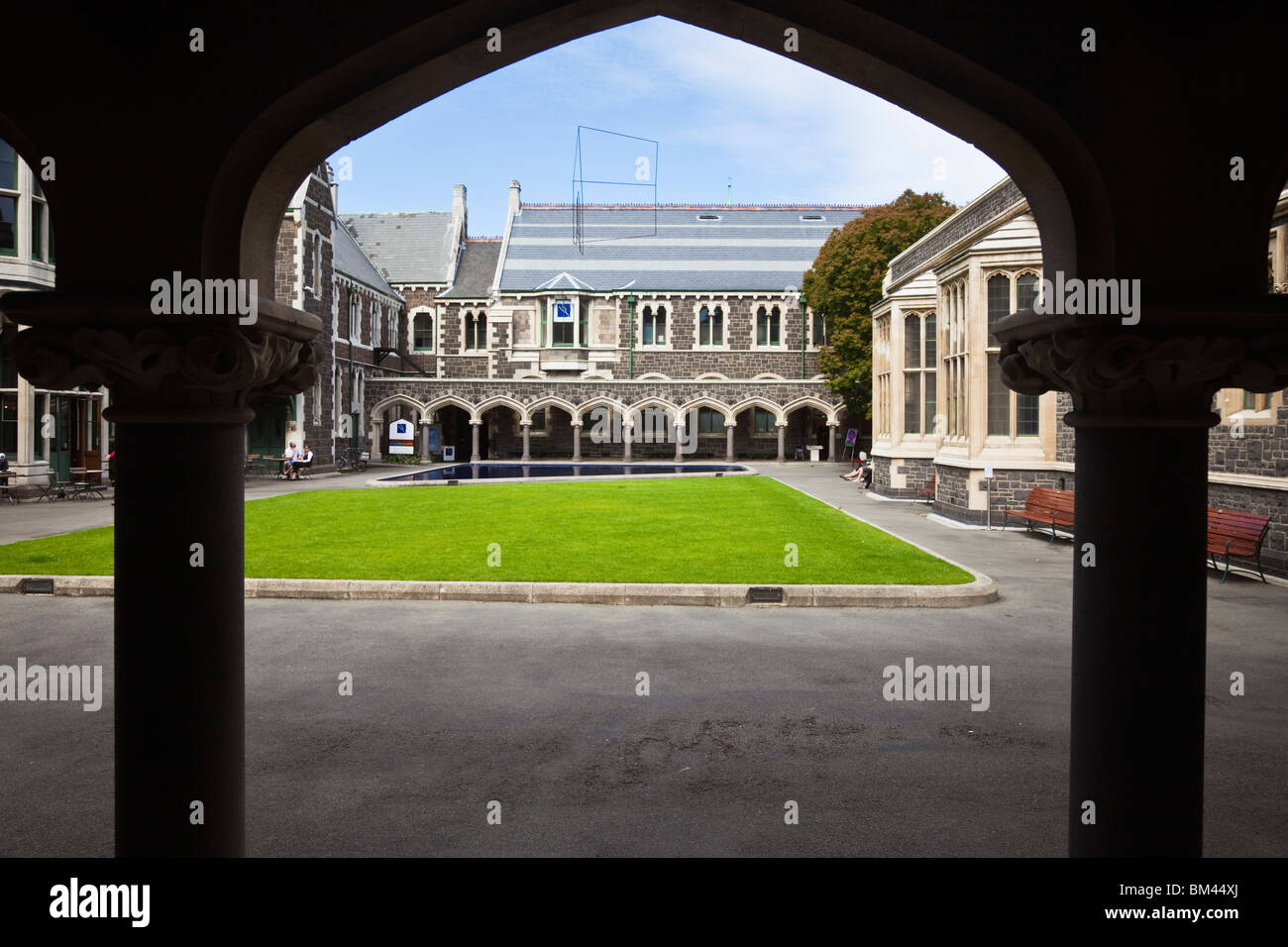 Das Arts Centre, ehemals der Canterbury University. Christchurch, Canterbury, Südinsel, Neuseeland Stockfoto