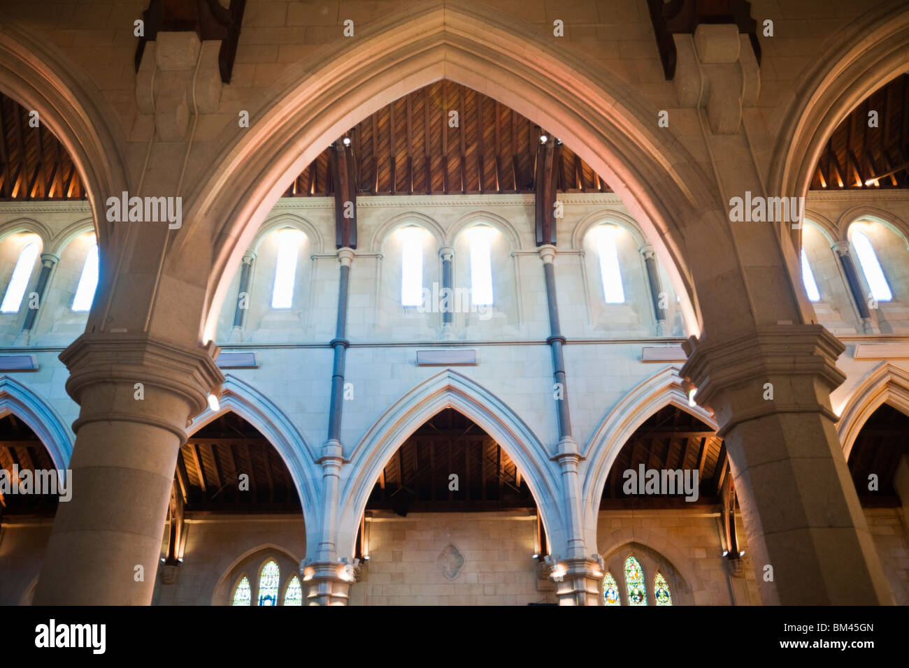 Innenraum der Christ Church Cathedral. Christchurch, Canterbury, Südinsel, Neuseeland Stockfoto