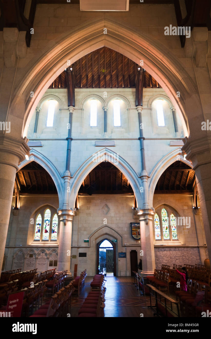 Innenraum der Christ Church Cathedral. Christchurch, Canterbury, Südinsel, Neuseeland Stockfoto