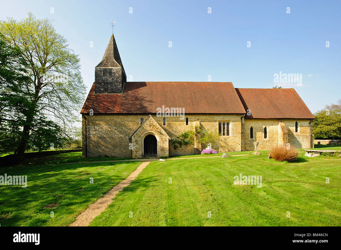 St. James Kirche Abinger gemeinsame Surrey UK Stockfoto