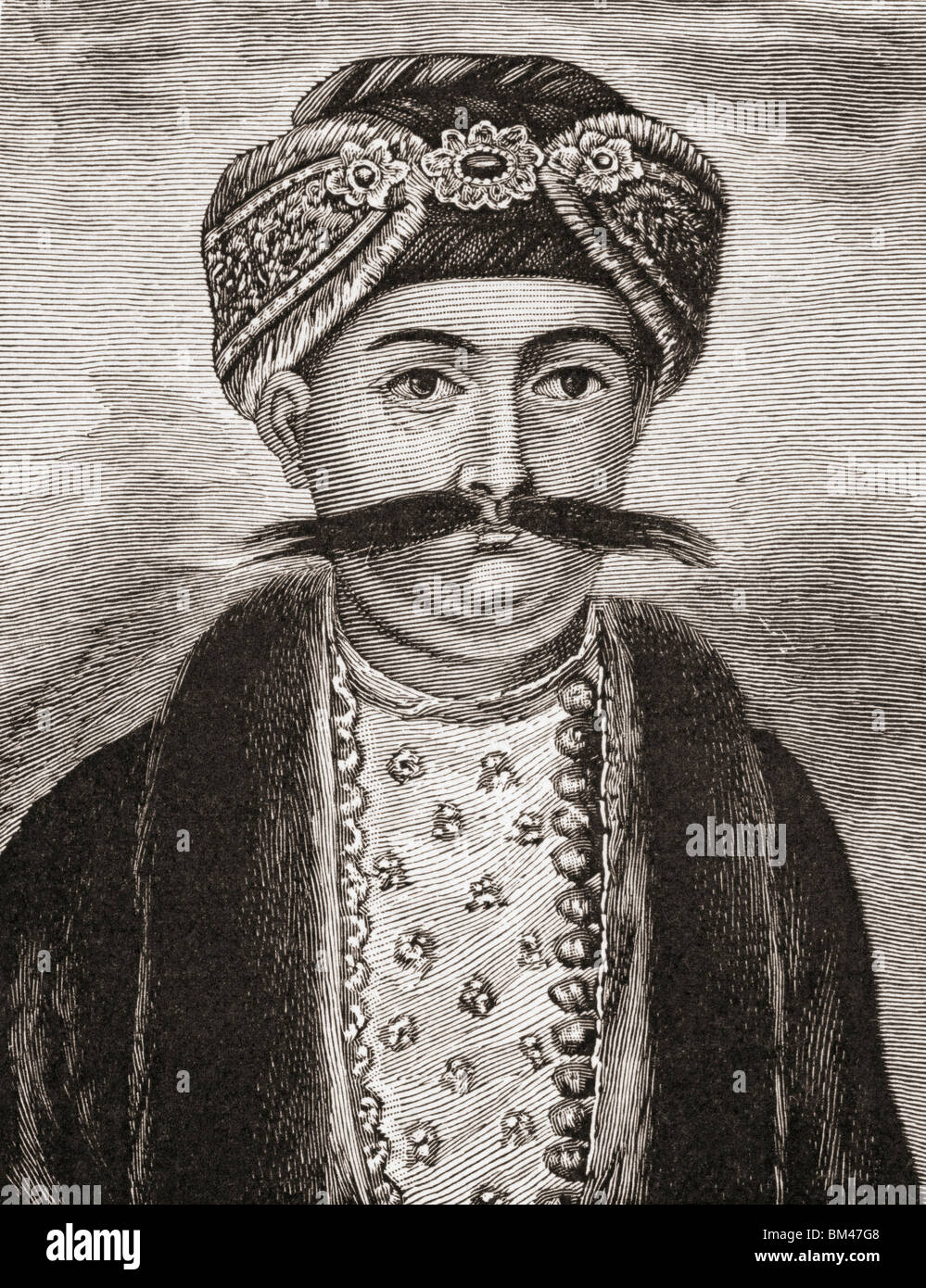 Mîrza Muhammad Siraj-Ud-Daulah aka Siraj Ud-Daulah, 1733, 1757. Nawab von Bengal, Bihar und Orissa. Stockfoto