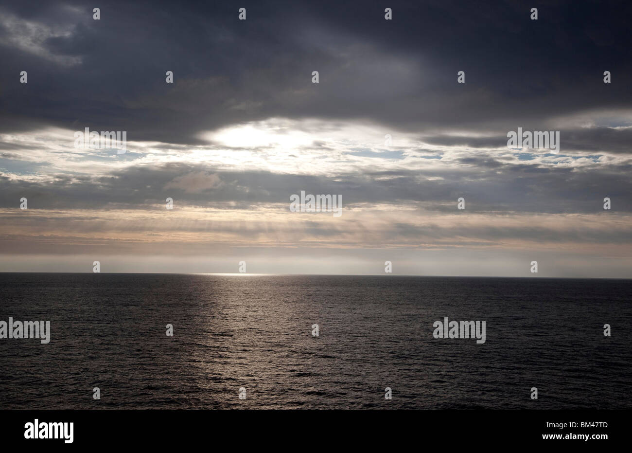 Golf von Biskaya, Sonnenuntergang Stockfoto