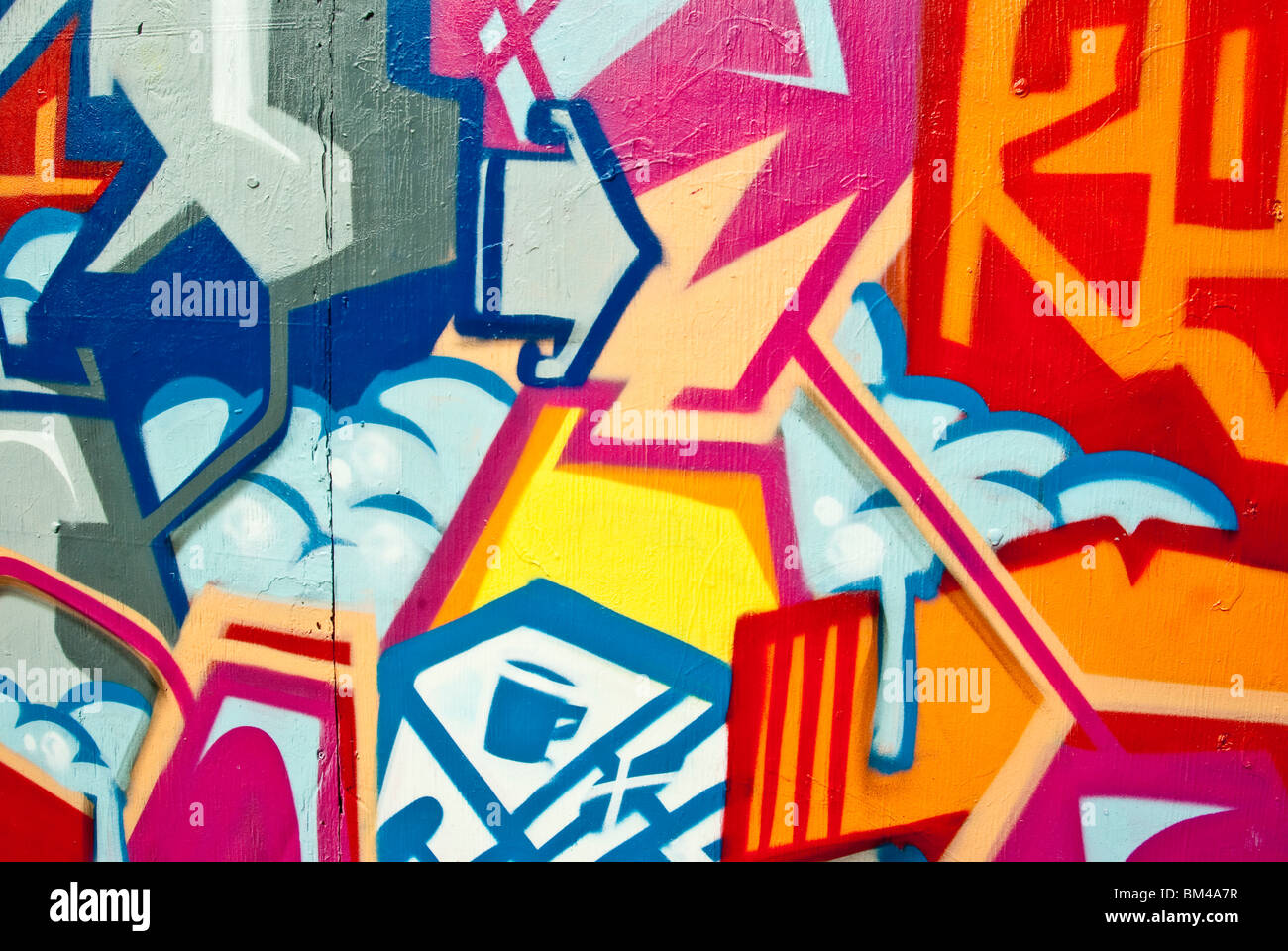 Detail der Graffiti-Malerei. Stockfoto