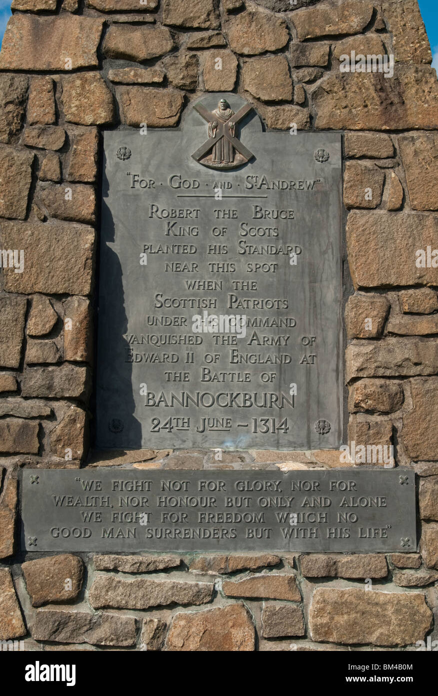 Die Schlacht von Bannockburn Memorial Stockfoto