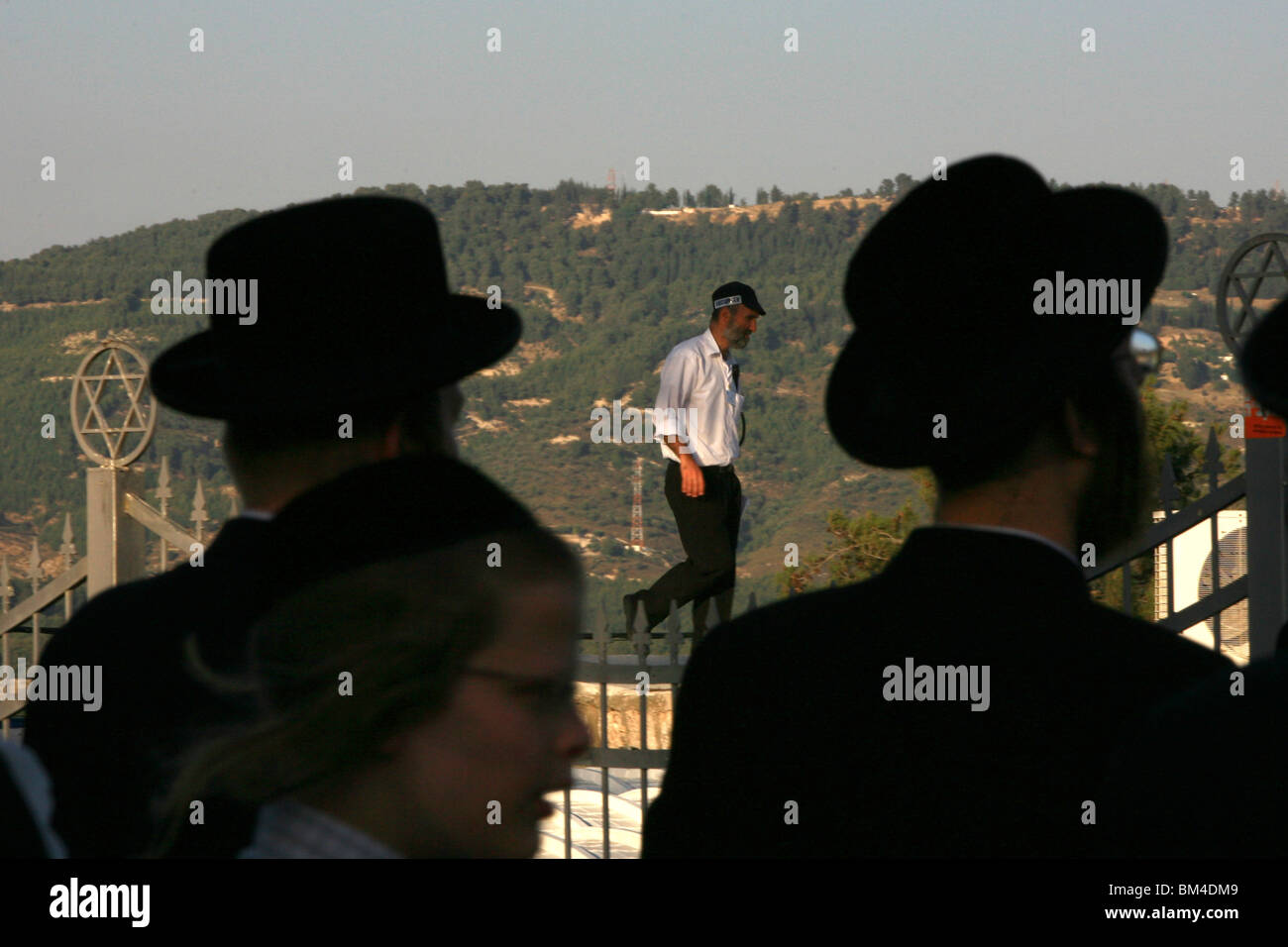Israel, Berg Meron, Hillula (Feiertag) für Rabbi Simeon bar Yohai Lag Baomer Stockfoto