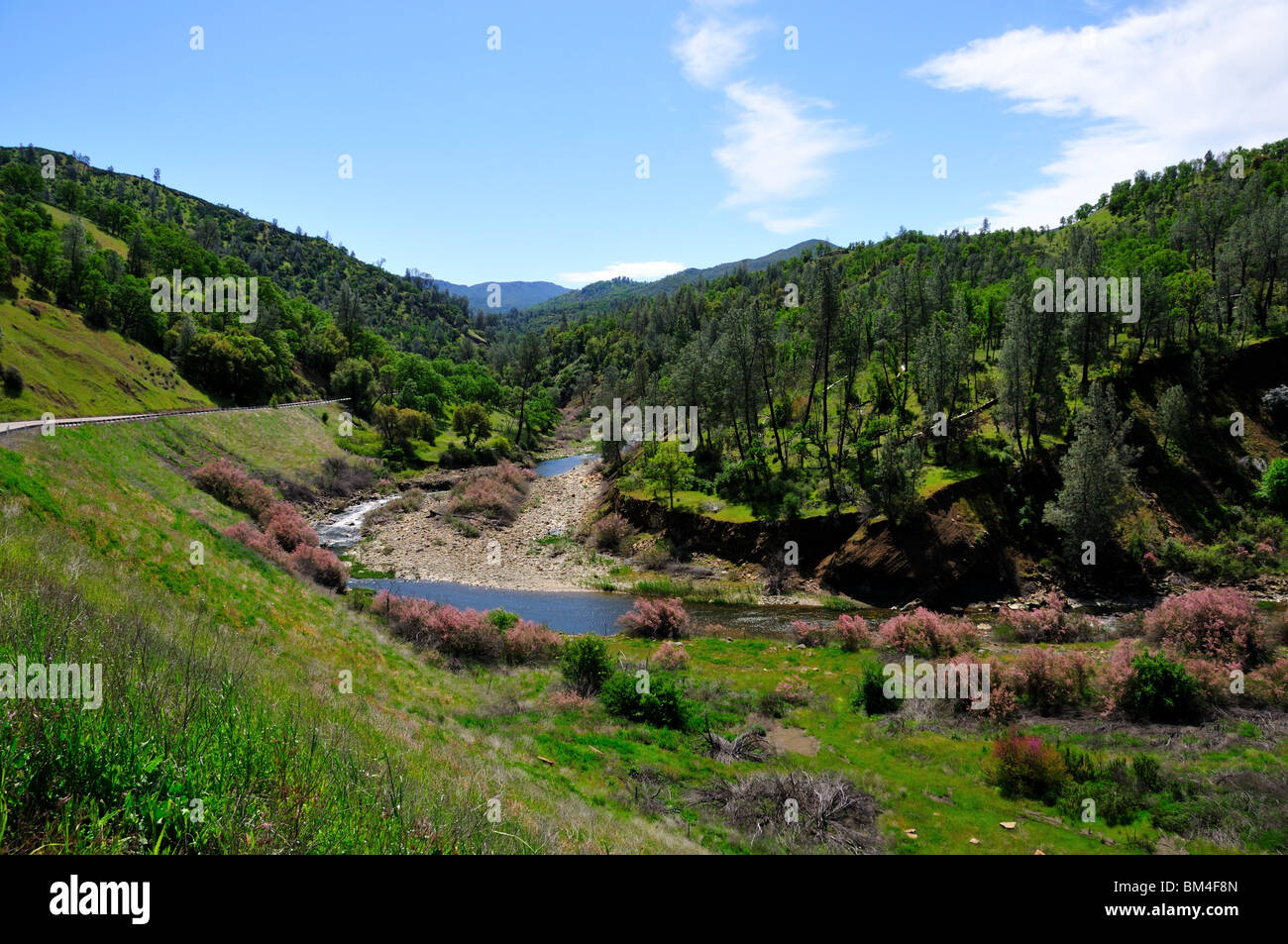 Berge und Bäche in Nord-Kalifornien, USA. Stockfoto