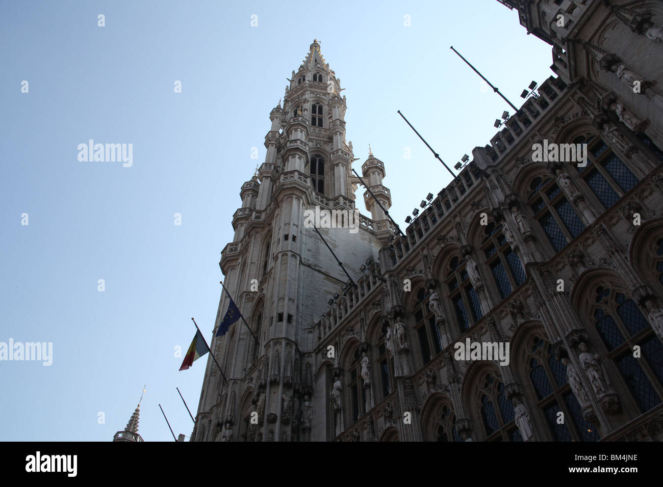 Im belgischen Grand Place Brüssel Rathaus Stockfoto