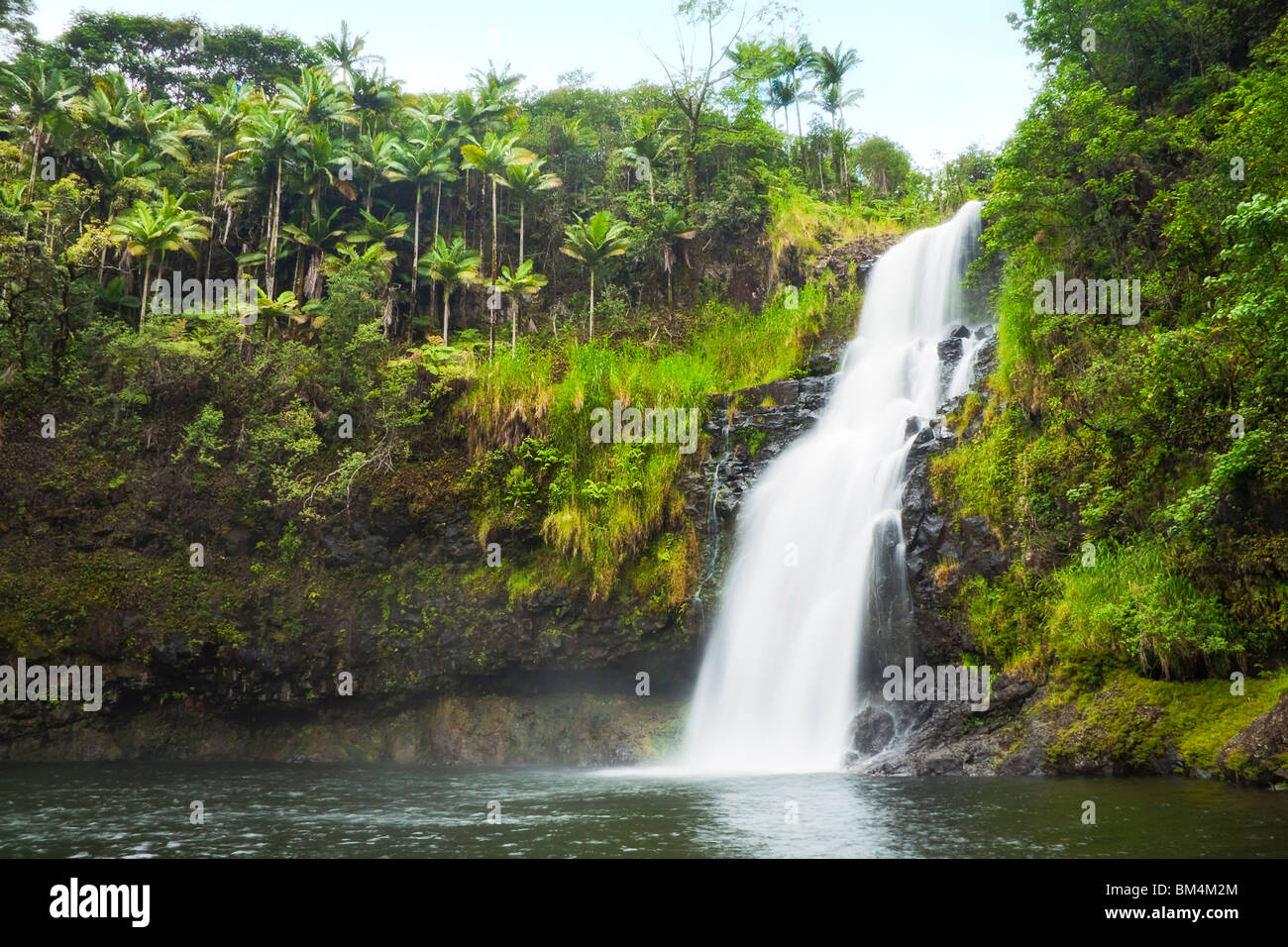 Kulaniapia Wasserfälle, Hilo, Big Island, Hawaii, USA Stockfoto