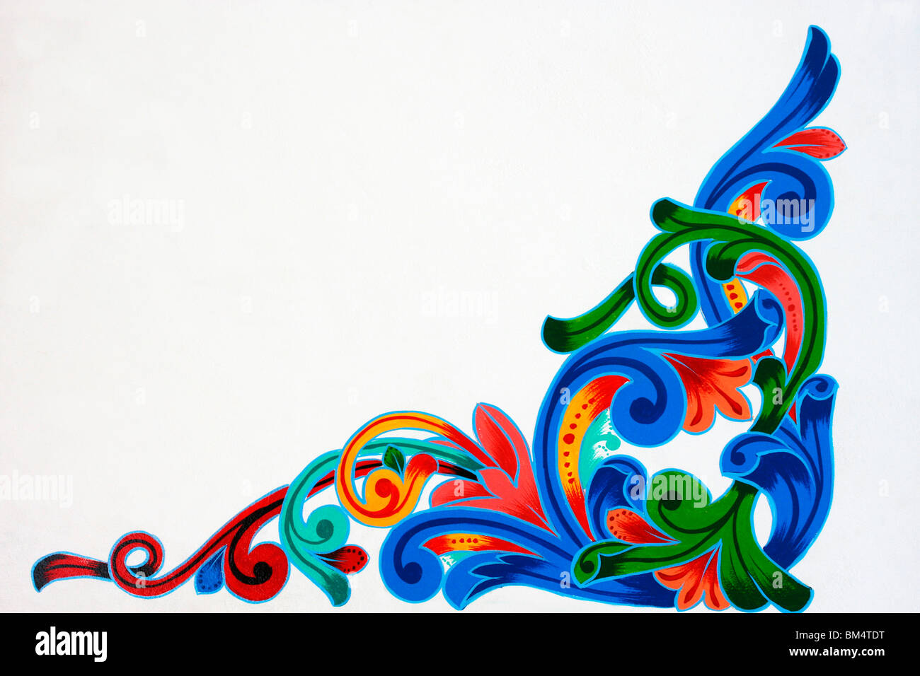 Typische Costa Rica traditionelle heller Farbe lackiert Design für Ochsen Karren Stockfoto