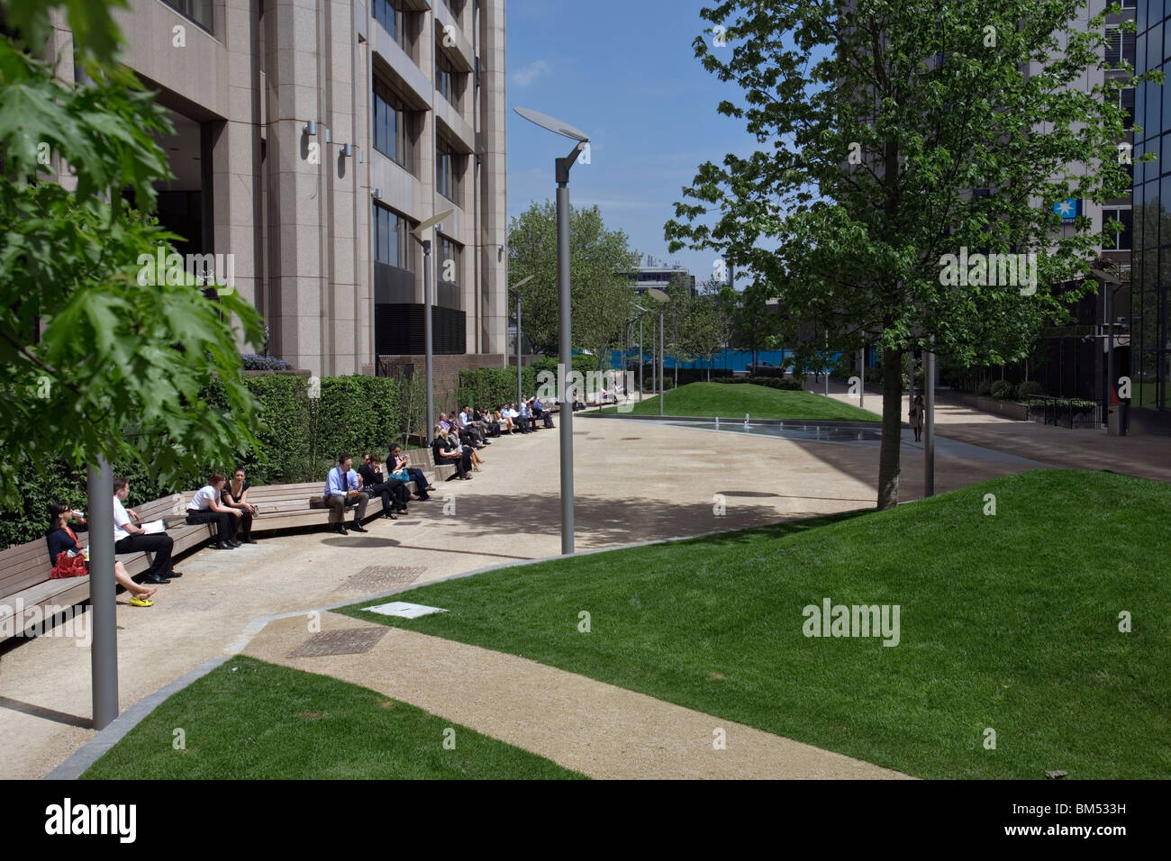 ein neuer Park am Aldgate in der City of london Stockfoto