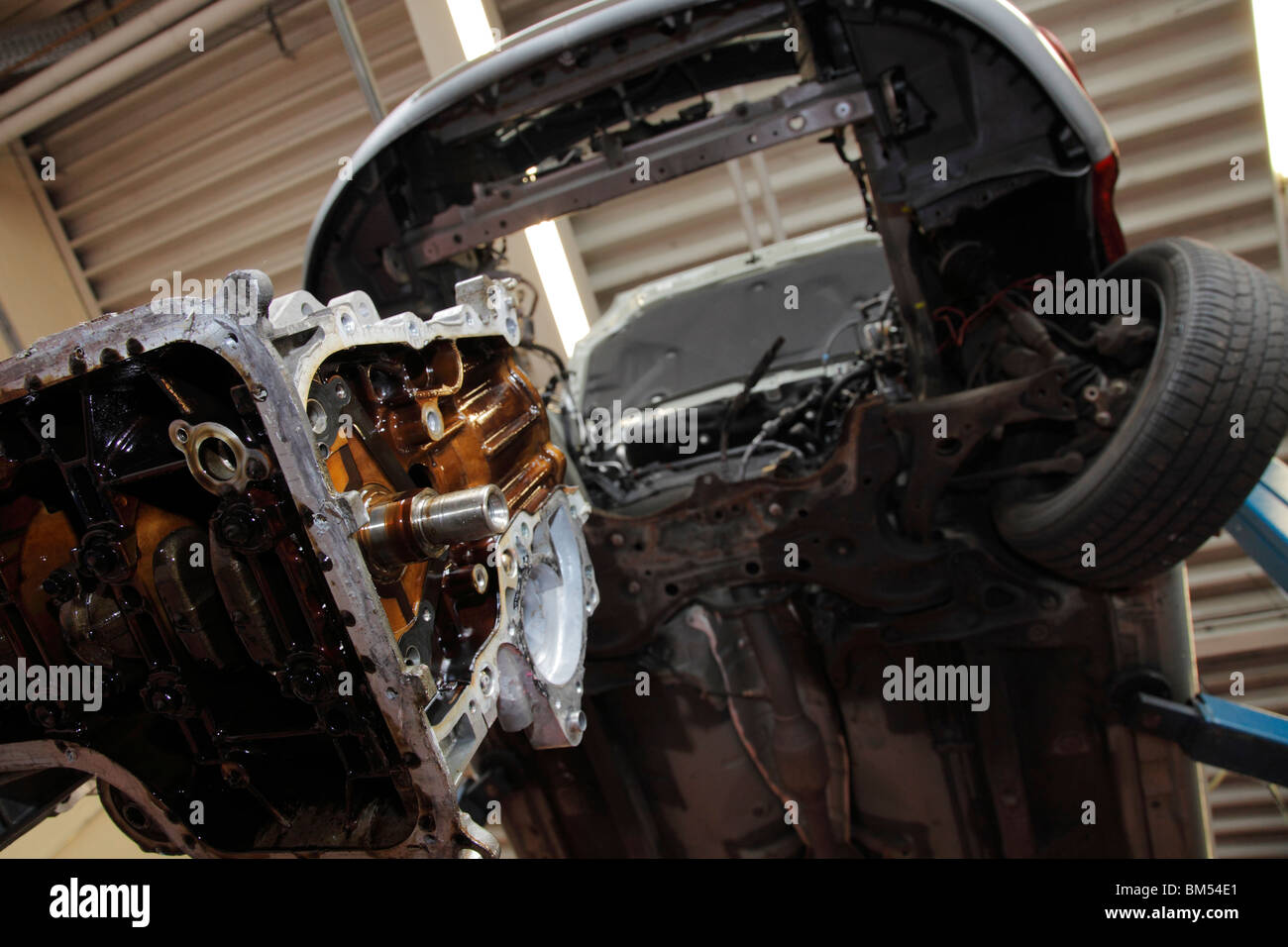Motor nach einer Rückrufaktion für Toyota Avensis ändern Stockfoto