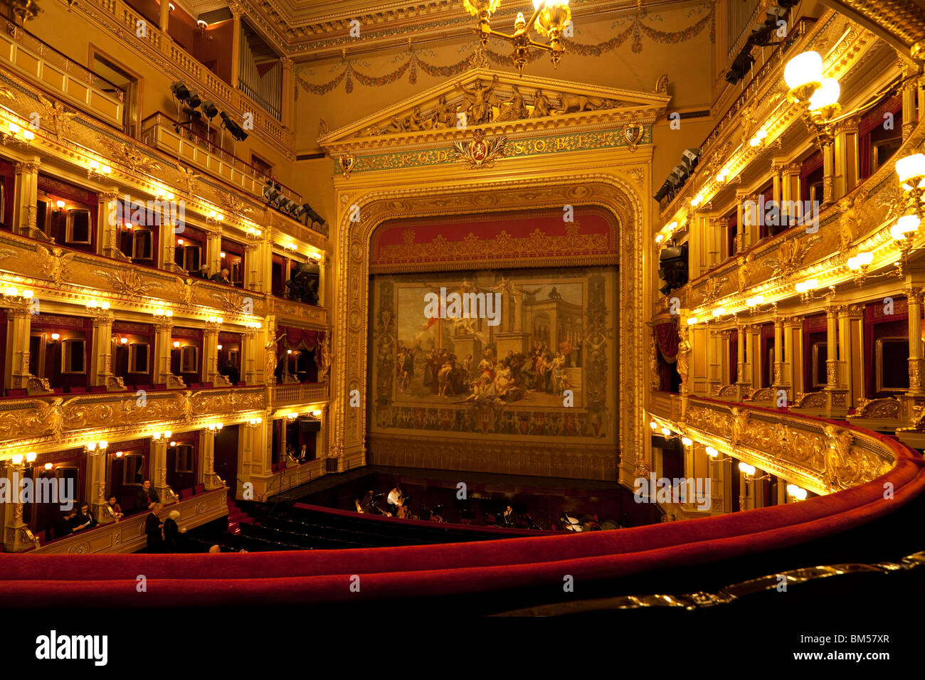 Nationaltheater (Národní Divadlo), Prag, Tschechische Republik Stockfoto