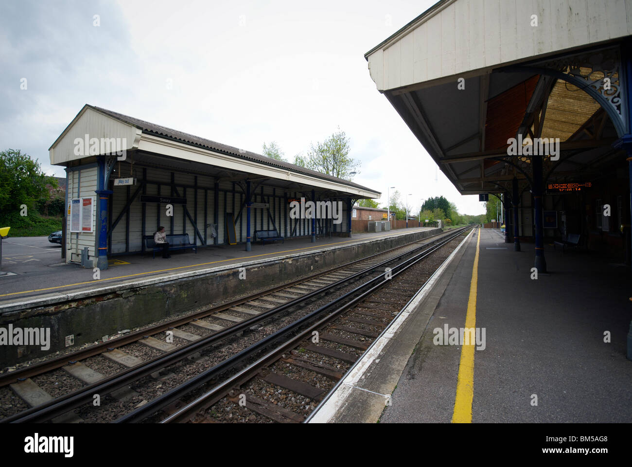 Sway New Forest Hampshire UK Bahnhof Stockfoto