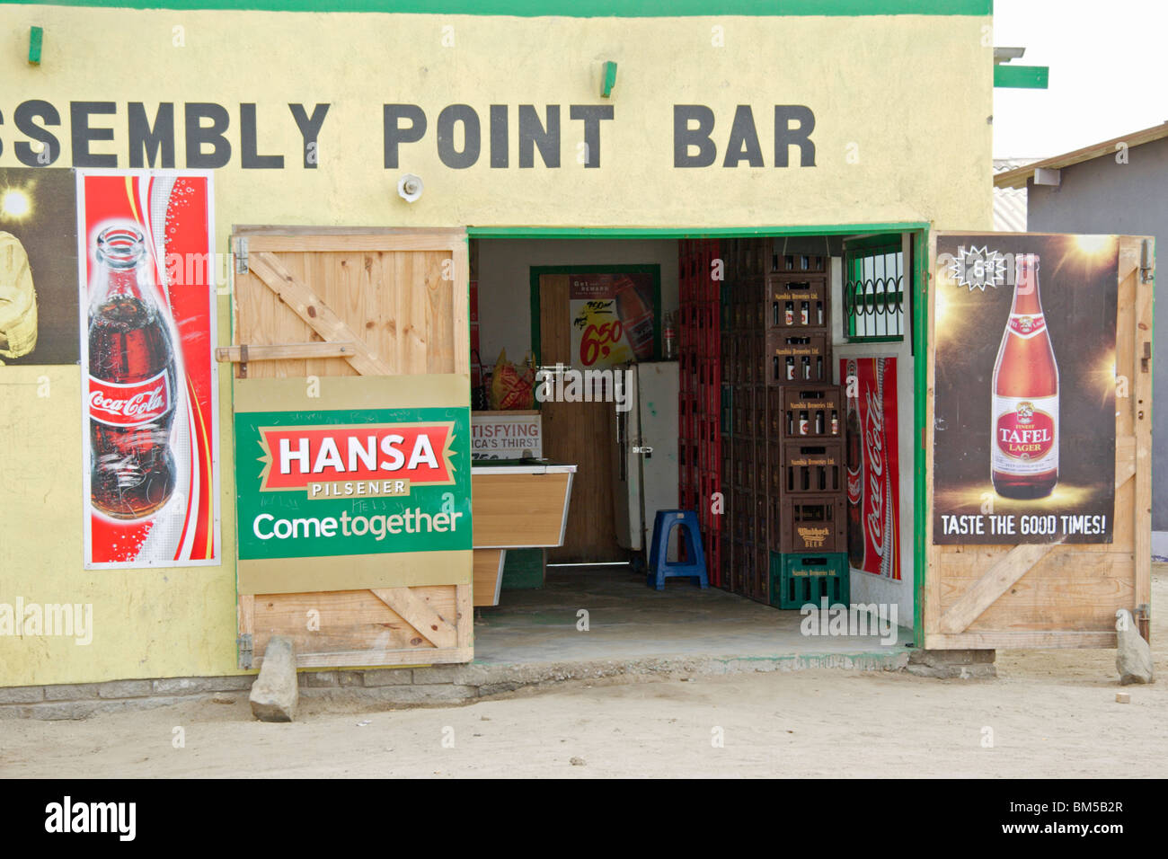 Bier-Taverne in Swakopmund, Namibia Stockfoto