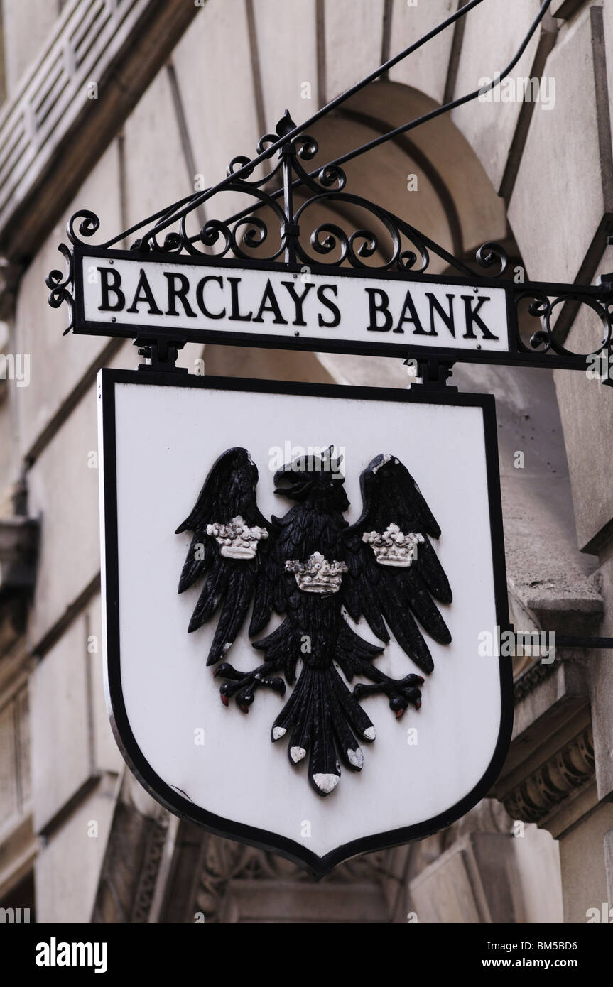 Barclays Bank Zeichen, Fleet Street, London England UK Stockfoto
