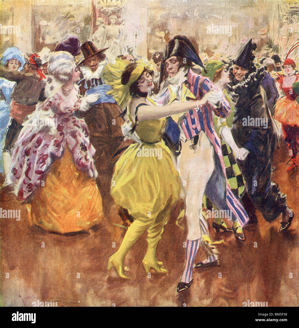 Ein Weihnachten Kostümball im Savoy, 1914 Stockfoto