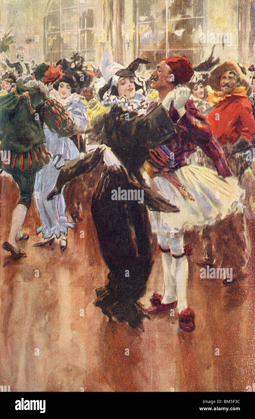 Ein Weihnachten Kostümball im Savoy Stockfoto