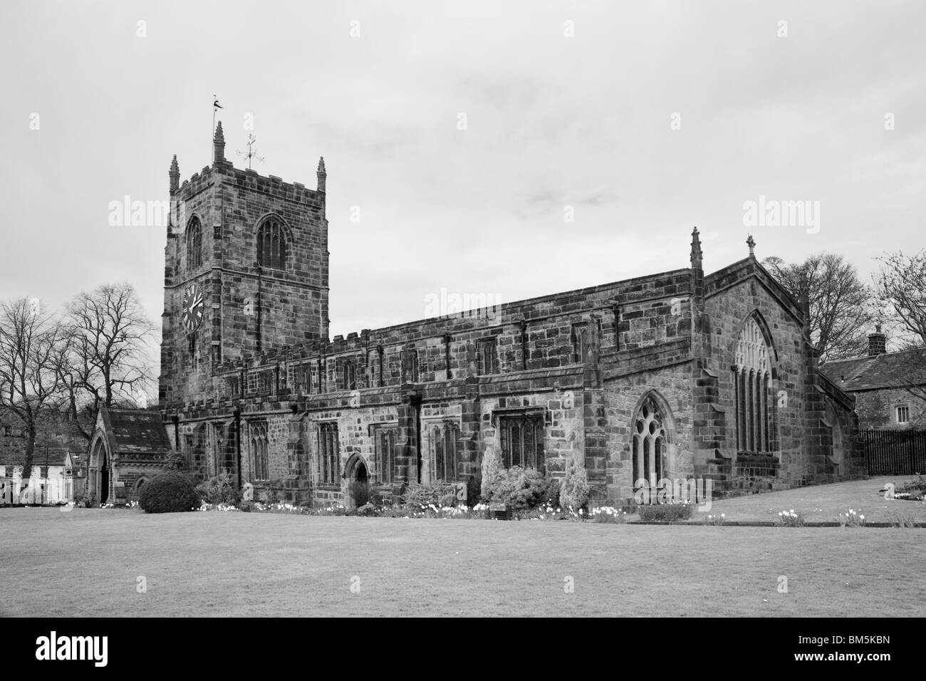 14. Jh., Kirche der Heiligen Dreifaltigkeit, Skipton, North Yorkshire, England. Stockfoto