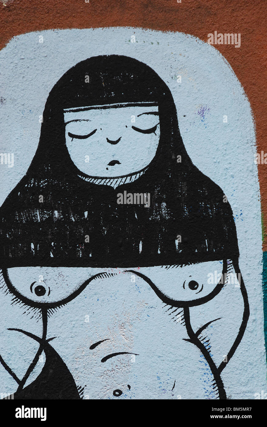 Metelkova ist eine autonome Sozialzentrum im Zentrum von Ljubljana, Slowenien. Stockfoto