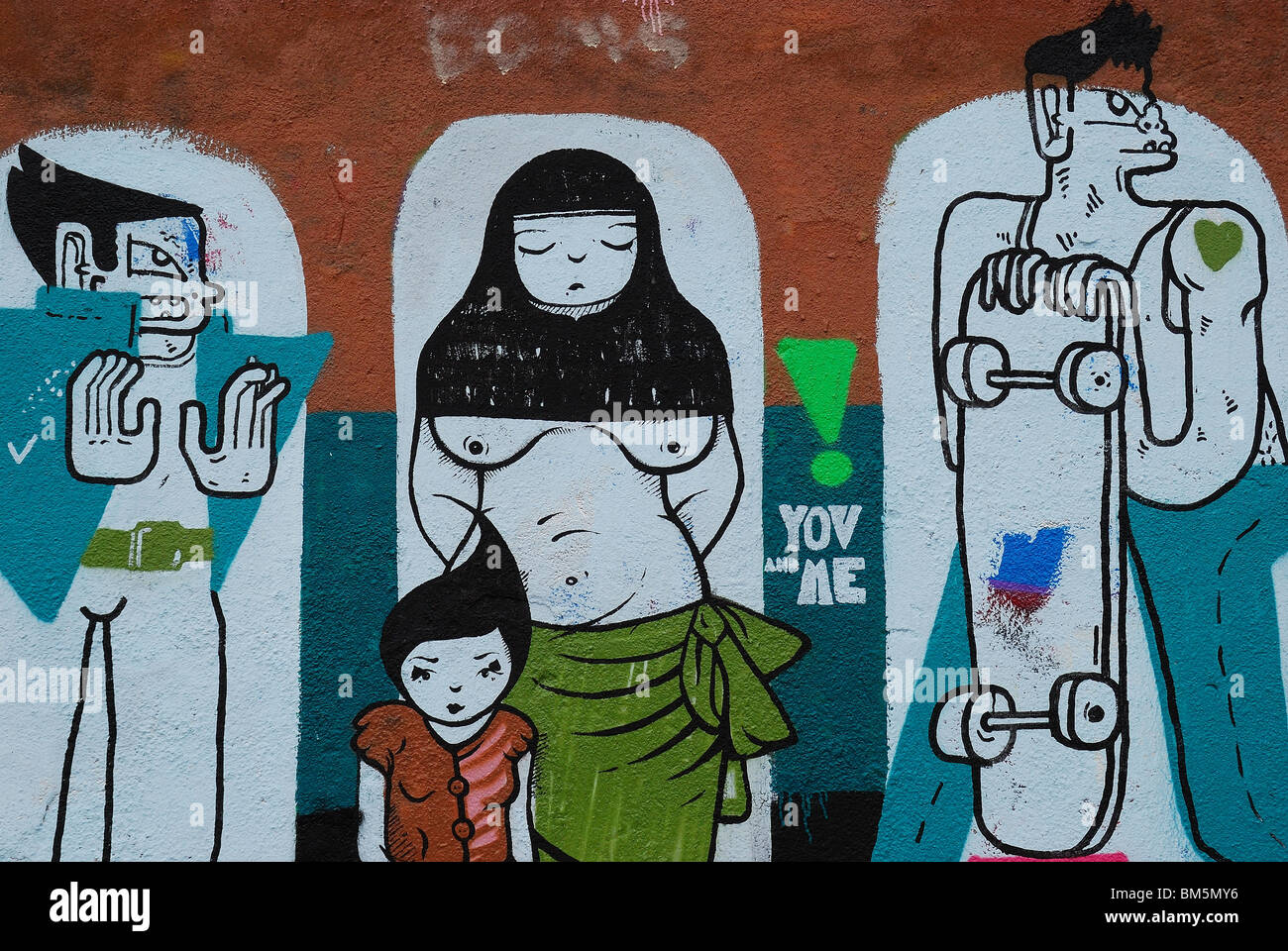 Metelkova ist eine autonome Sozialzentrum im Zentrum von Ljubljana, Slowenien. Stockfoto