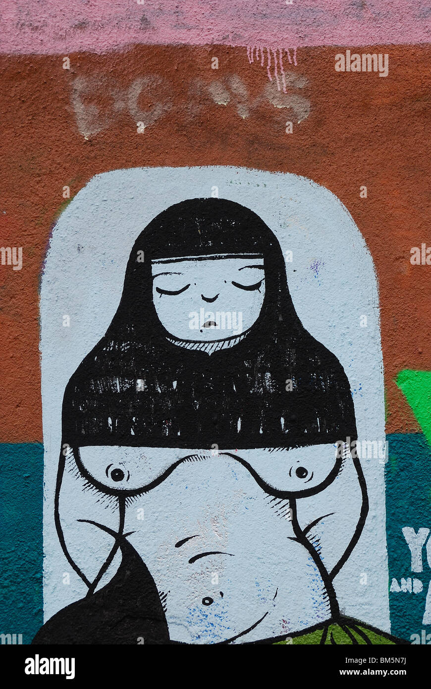 Metelkova ist eine autonome Sozialzentrum im Zentrum von Ljubljana, Slowenien. Stockfoto