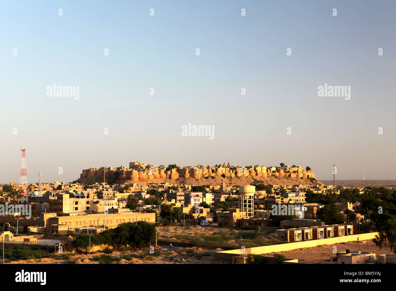 Weiten Blick von Jaisalmer Fort, errichtet auf Trikuta Hügel in Jaisalmer, Rajasthan, Indien. Stockfoto