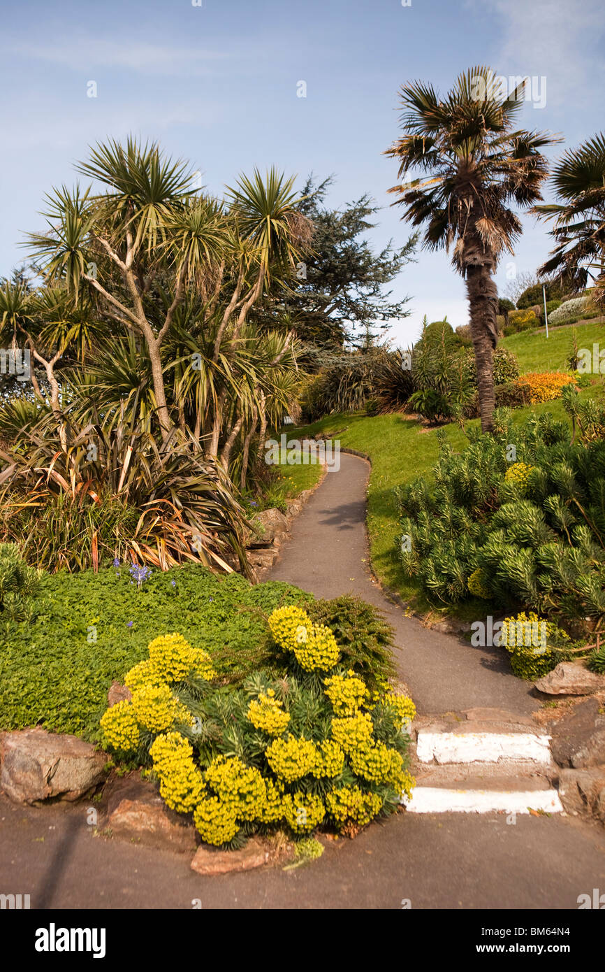 Großbritannien, England, Devon, Ilfracombe, direkt am Meer-Gärten Stockfoto