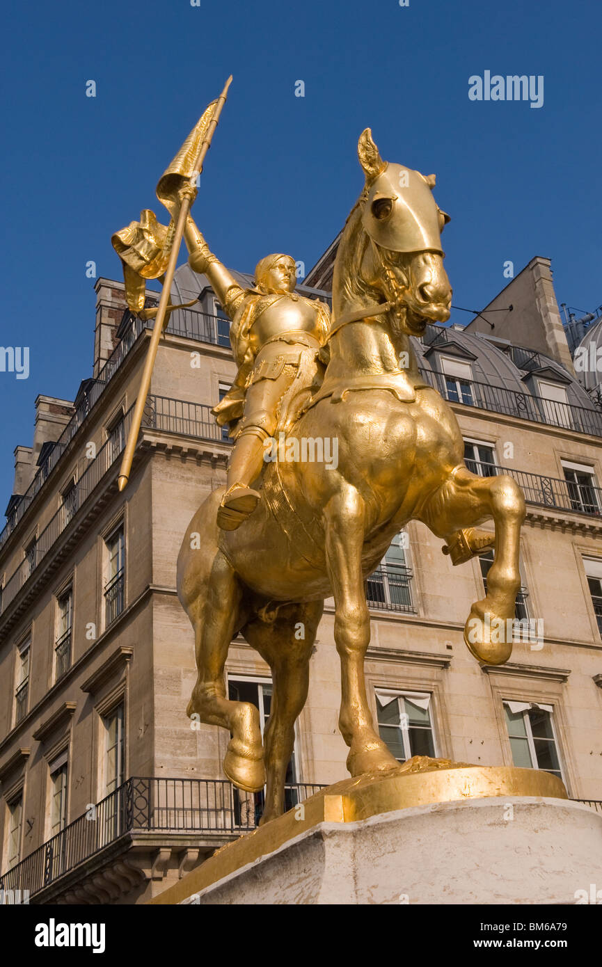 Jeanne d ' Arc Statue, Rivoli Straße, Paris, Frankreich Stockfotografie