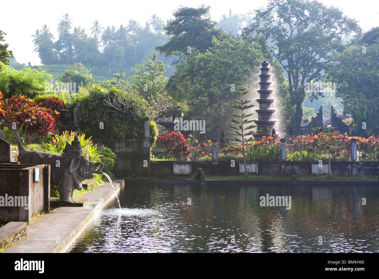 Taman Tirta Gangga Wasserpalast Bali Indonesien Stockfoto