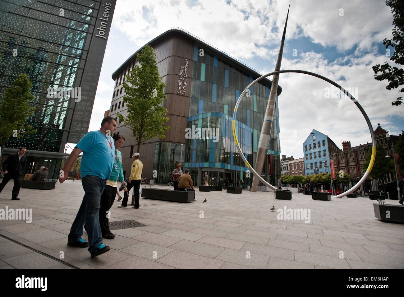 Die neue Bibliothek, Stadtzentrum von Cardiff, Wales, UK Stockfoto