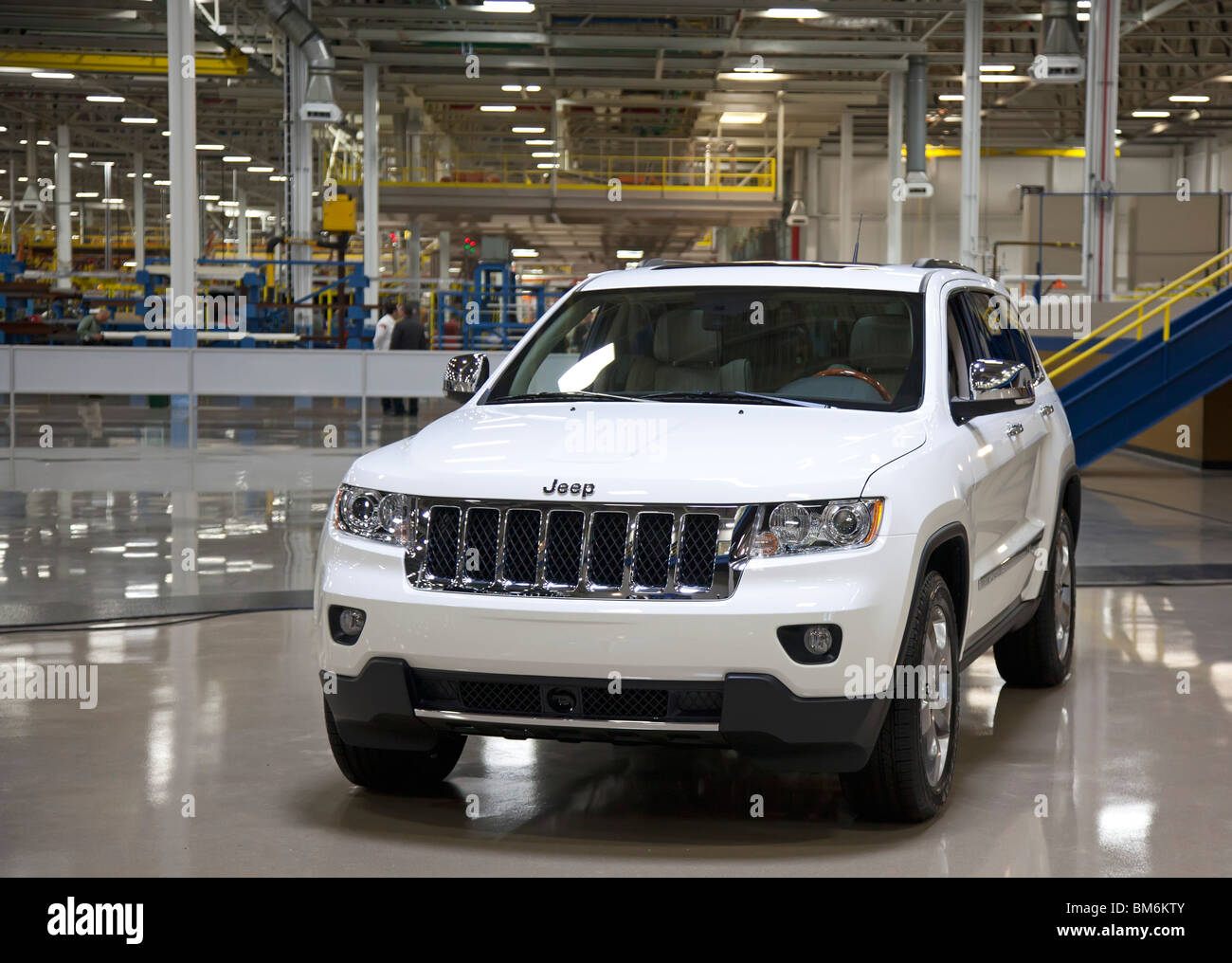 Detroit, Michigan - Chryslers neue Jeep Grand Cherokee an der Jefferson North Assembly Plant. Stockfoto