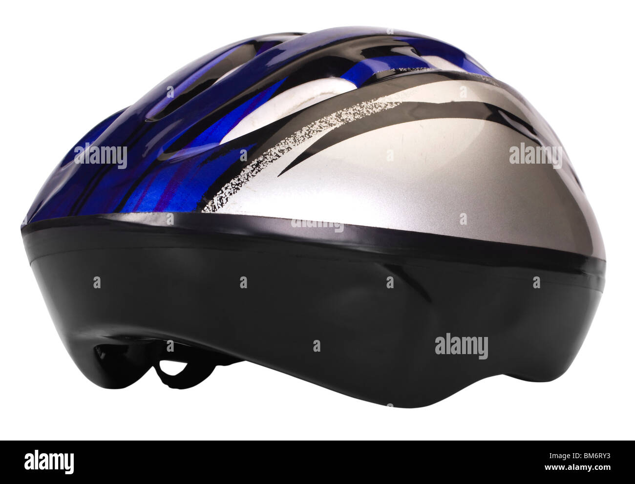 Nahaufnahme von einem Fahrradhelm Stockfoto
