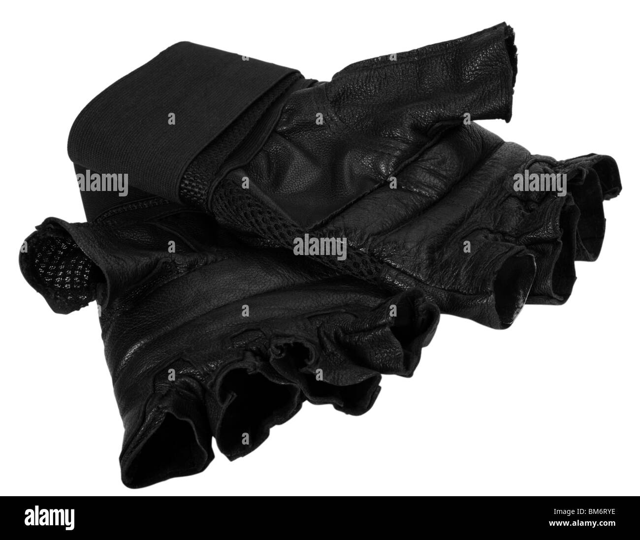 Nahaufnahme von Radhandschuhe Stockfoto