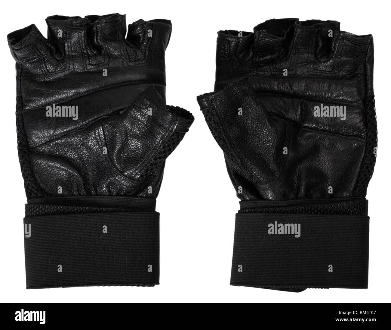 Nahaufnahme von Radhandschuhe Stockfoto