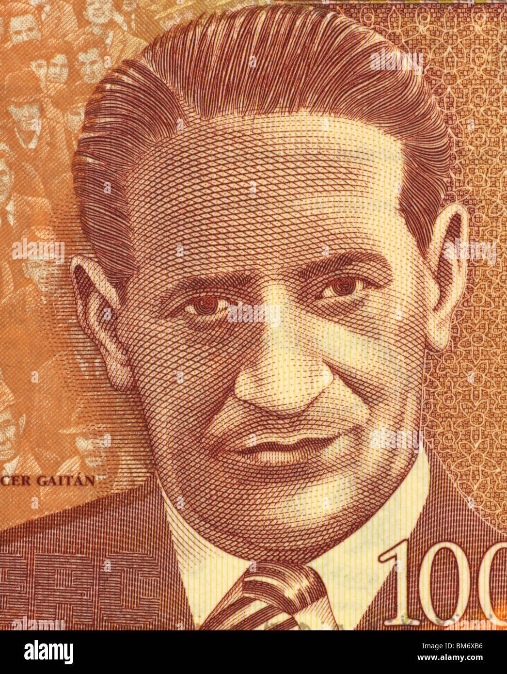 Jorge Eliecer Gaitan (1903 – 1948) auf 1000 Pesos 2006 Banknote aus Kolumbien. Stockfoto