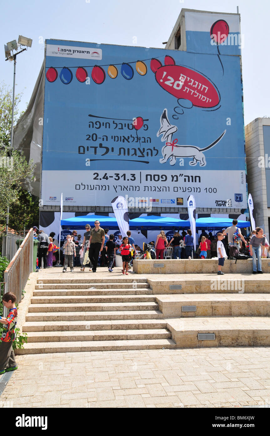 Israel, Haifa, städtische Theater spielen Kinderfest Stockfoto