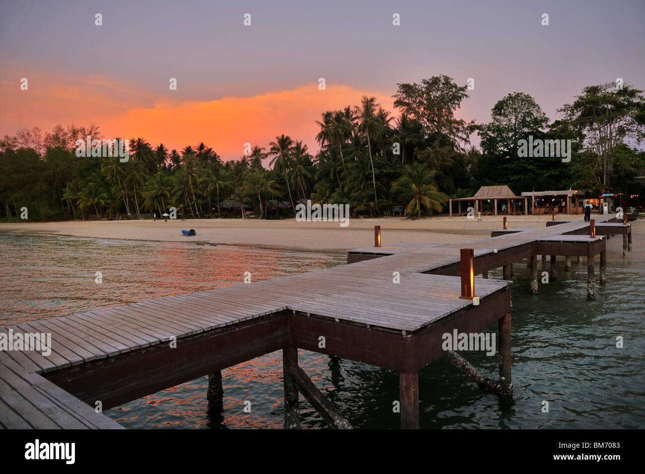 Ko Mak Sunset Pier Stockfoto