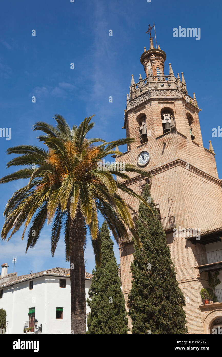 Ronda, Provinz Malaga, Spanien. Kirche von Santa María la Mayor Stockfoto