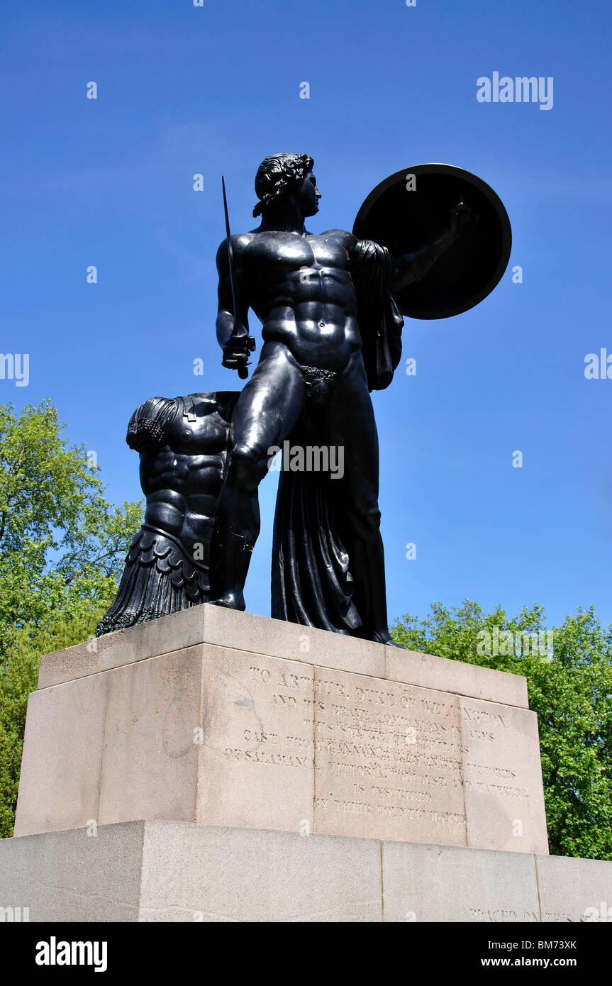 Achillies Statue, Hyde Park, City of Westminster, London, England, Vereinigtes Königreich Stockfoto