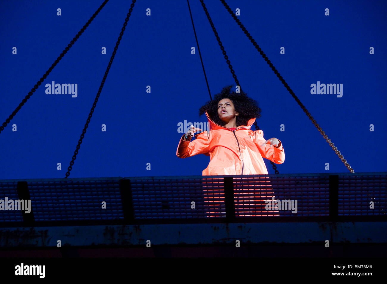 Katalanische Theatergruppe La Fura Dels Baus, globale Rheingold Performance, Europäische Kulturhauptstadt, Duisburg, Deutschland, Europa Stockfoto