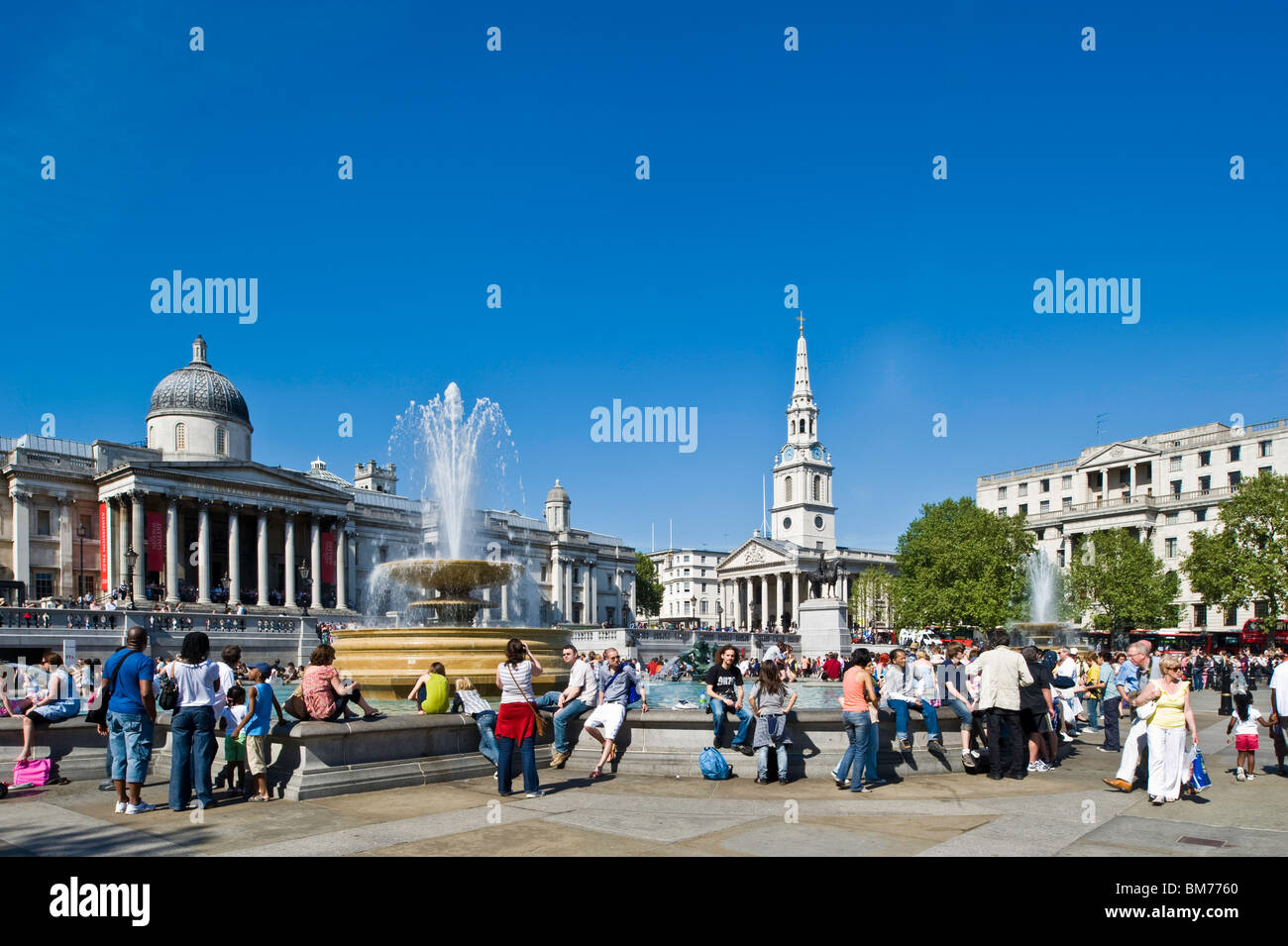 Trafalgar Square in London, Vereinigtes Königreich Stockfoto